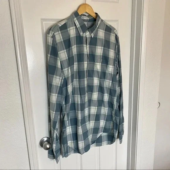 J Crew Men’s Button Down Plaid Long Sleeve Casual Dress Shirt L Tall - Picture 3 of 12